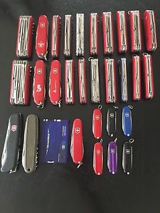 VICTORINOX SWISS ARMY KNIVES - ALL SIZES!!! - LOT OF 30!!!!