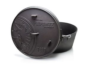 Petromax ft18 Feuertopf Dutch Oven ohne Füße Gusseisen Topf BBQ Grill Zeltlager