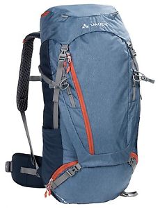 VauDe Senderismo Caminatas Expedición Mochila Asimétrico 52 + 8 Liter azul