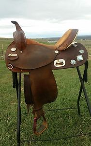 15" Circle Y NBHA Proven Barrel racing Saddle bling conchos western