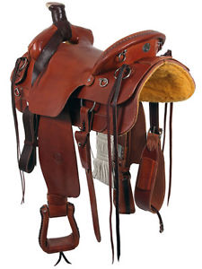 NEW//HOT SEAT WESTERN LEATHER SADDLE WITH TACK SET