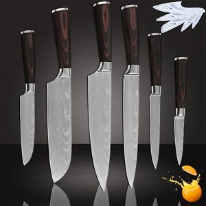 Set of Knives santoku Knife for Cleaning Vegetables of the Chef Kitchen Knives