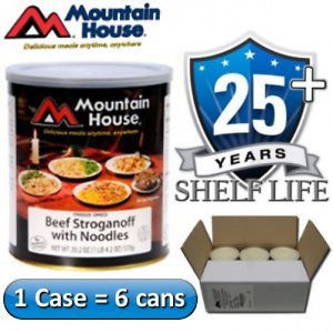 6 #10 Cans Case - Mountain House Beef Stroganoff w/ Noodles - Freeze Dried Food