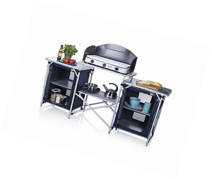 CamPart Travel Camping Outdoor Kitchen with 4 Adjustable Feet and Windshield