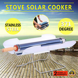 Solar Oven Sun Cooker Bake Boil Steam Fry Travel Camp Fuel Free Student Dorm