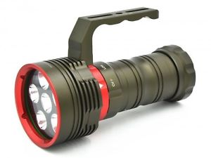 Lampe Torche de Plongée Sous-Marine Etanche à 200M 9000 Lumens 6 Led Cree XM-L