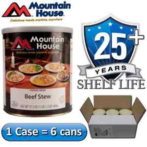 6 #10 Cans Case - Mountain House Beef Stew Case - Freeze Dried Food