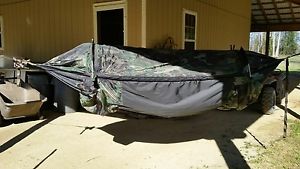 Clark Jungle Hammock Camo TX-270 with weathershield and Camo Vertex Tarp