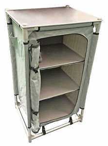 ALUMINIUM super light CAMPING KITCHEN CUPBOARD in CARRY BAG caravan motorhome