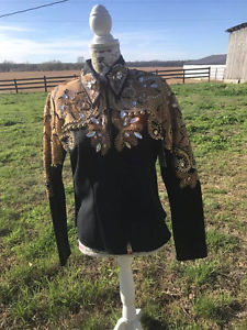 Western horse show horsemanship shirt jacket size large