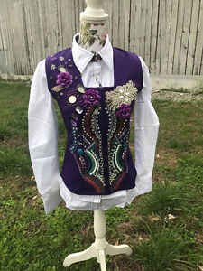 western horse show purple vest Show Off designs