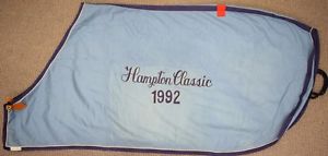 Hampton Classic 1992 Calvin Klein Tiffany Blue Wool Felt Horse Blanket"