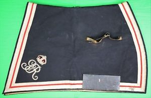 "Amazing English Cavalry Officer's 'King George V' Shabraque, Saddlecloth"