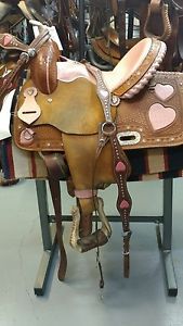 14" Blue River Barre Saddle with Headstall and Breastcollar