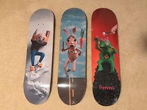 Supreme Mike Hill Skate Deck SS17 Set of 3 Brains Runner Regretter