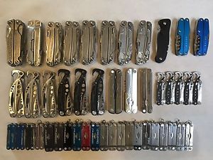 Leatherman multitool and knife - lot of 46