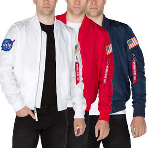 Alpha Industries Uomo Giacca bomber MA-1 TT Nasa Reversibile DOUBLE-FACE NUOVO