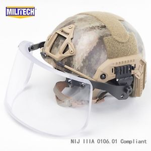 AtacAU S/M Deluxe LVL IIIA Maritime Ballistic KEVLAR Bullet Proof Helmet & Visor