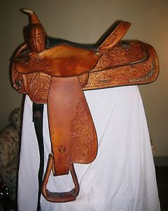 CIRCLE Y 15" EQUITATION RANCH SHOW WESTERN SADDLE + BREASTPLATE