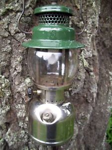 VINTAGE COLEMAN 242A LANTERN-ORIG GLOBE & IN VG & WORKING COND! CLEAN AND SHINY