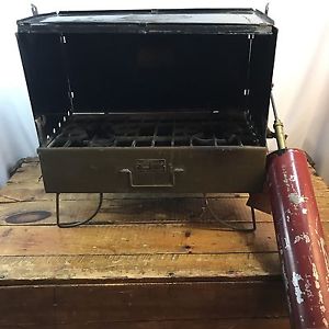 Very Rare Kampkook 88 2 Burner Camp Stove Oven / Hood American Gas Machine