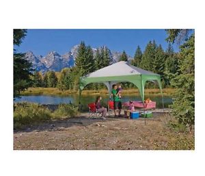 Coleman Instant Canopy Gazebo For Outdoor Camping Tent 10' x 10' Straight Green