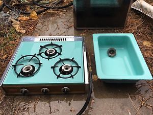 Vintage Camp Camper Trailer Stove Top And Sink