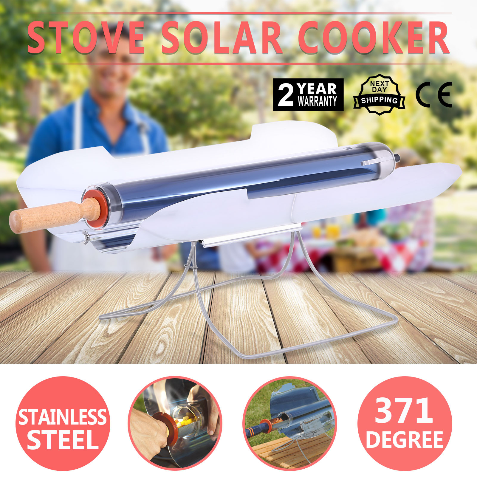 Mini Portable Solar BBQ Cooker Stove Oven Set, Outdoor Use BBQ Cooking Heat