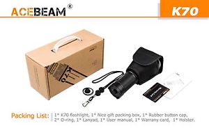 Acebeam K70  LED CREE XHP35 1300m  Linterna 2600lm Led Torch Throw King