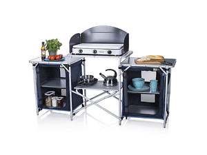 CamPart Travel Camping Outdoor Kitchen with 4 Adjustable Feet and Windshield