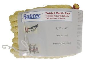 Manila Rope, 5/8" Rope Dia., 600 ft. Length, Natural - 12U285