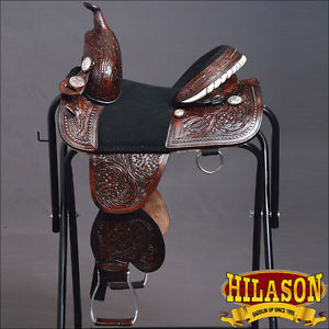 CTW101BZAM HILASON CLASSIC CHILD TREELESS WESTERN BARREL RACING TRAIL SADDLE 12"