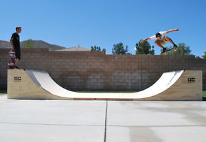 3.5 Foot Tall Skateboard Mini Halfpipe (8 Foot Wide)