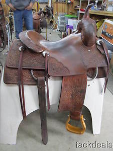 Tom Block Cowboy Supply of CA Cutter Cutting Saddle 16" Used