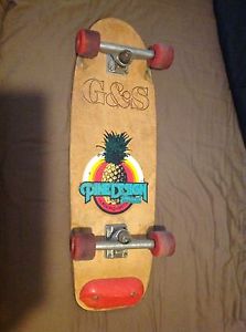 Vintage skateboard G&S Doug Saladino 1979 pine design OG independent kryptonics