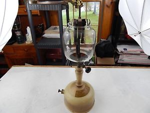 rare 1947 COLEMAN No. 152 Gas Pressure LAMP Lantern w/ GLASS GLOBE