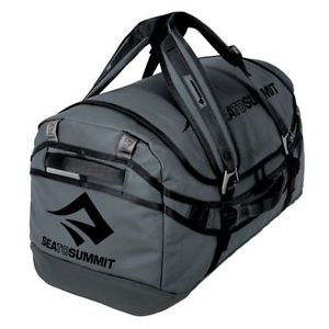 NEW SEA TO SUMMIT DUFFLE BAG 45L WATER RESISTANT CAMP ANTI-THEFT ZIPPER CHARCOAL