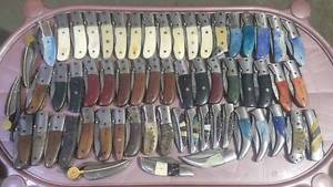 60 Custom Handmade Damascus Steel Folding Blade Hunting Knives For Sale & Cover