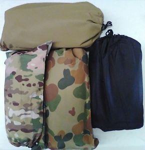 BIVVY BAG LARGE+SELF INFLATING MAT COMBO/BIVVY IN MULTICAM/AUSCAM KHAKI RRP$320