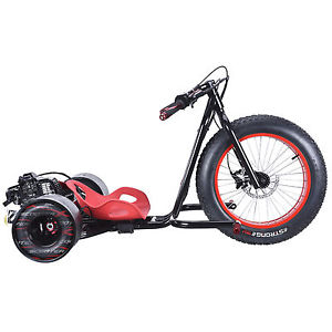 RED 3 Wheel Drifting Trike Gas Powered Outdoor Drift Sport 2 Stroke 49cc 25mph