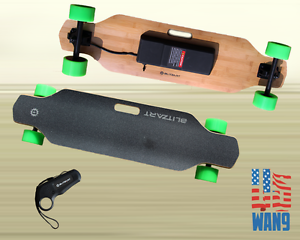 New Lightest Electric Powered Skateboard 300W Longboard+Bluetooth Control Green