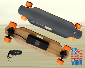 New Lightest Electric Powered Skateboard 300W Longboard+Bluetooth Control Orange