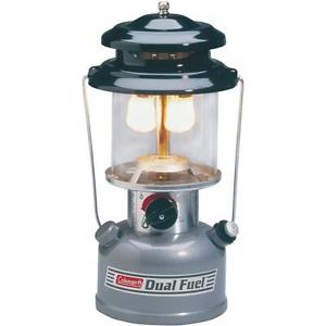 2 Pk Coleman 13" High Gray 2 Mantle Dual Liquid Fuel Camping Lantern 3000000923