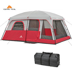 Ozark 10-person 2 Room Cabin Tent Waterproof Rainfly Camping Hiking Outdoor Gear