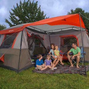 Ozark Trail 12 Person 3 Room L-Shaped Instant Cabin Tent