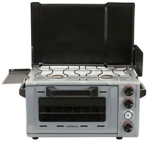 Camping Stove Oven Portable 2 Burner Gas Cook Outdoor Family Stainless Steel New