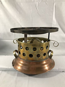 VINTAGE PORTABLE PICNIC CAMPING TABLE STOVE SILVER PLATED MADE IN ENGLAND COOK