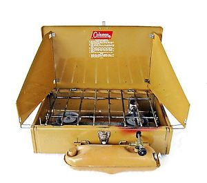 Vintage RARE Coleman Gold Bond 2 Burner Campstove Model 425G Camp Stove