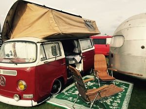 Vw Camper. Pair Of Italian Leatherette Folding Deck Chairs. Retro 1970s