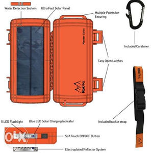 RokPak Solar Powered Dry Box Camping Hiking Outdoors Survival